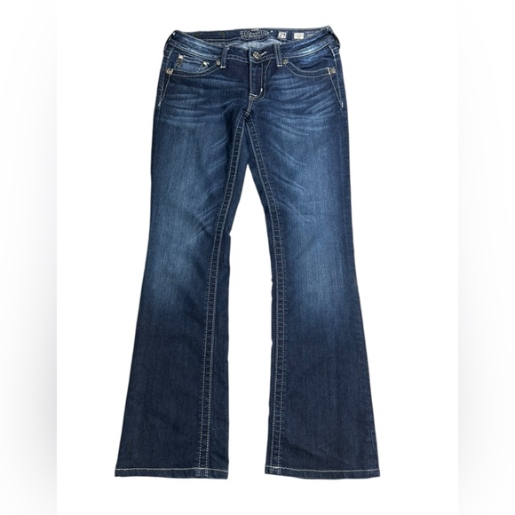 Women's Blue Embellished Jeans - Picture 3 of 8